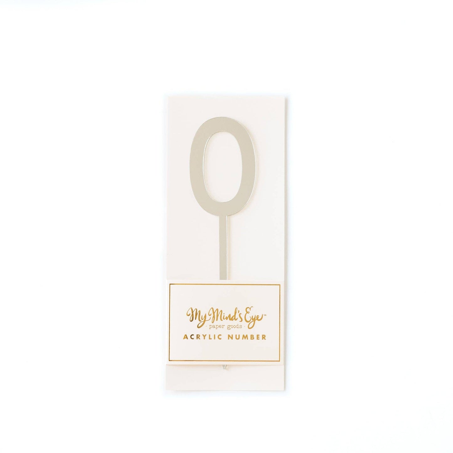 Silver Acrylic Number - 0