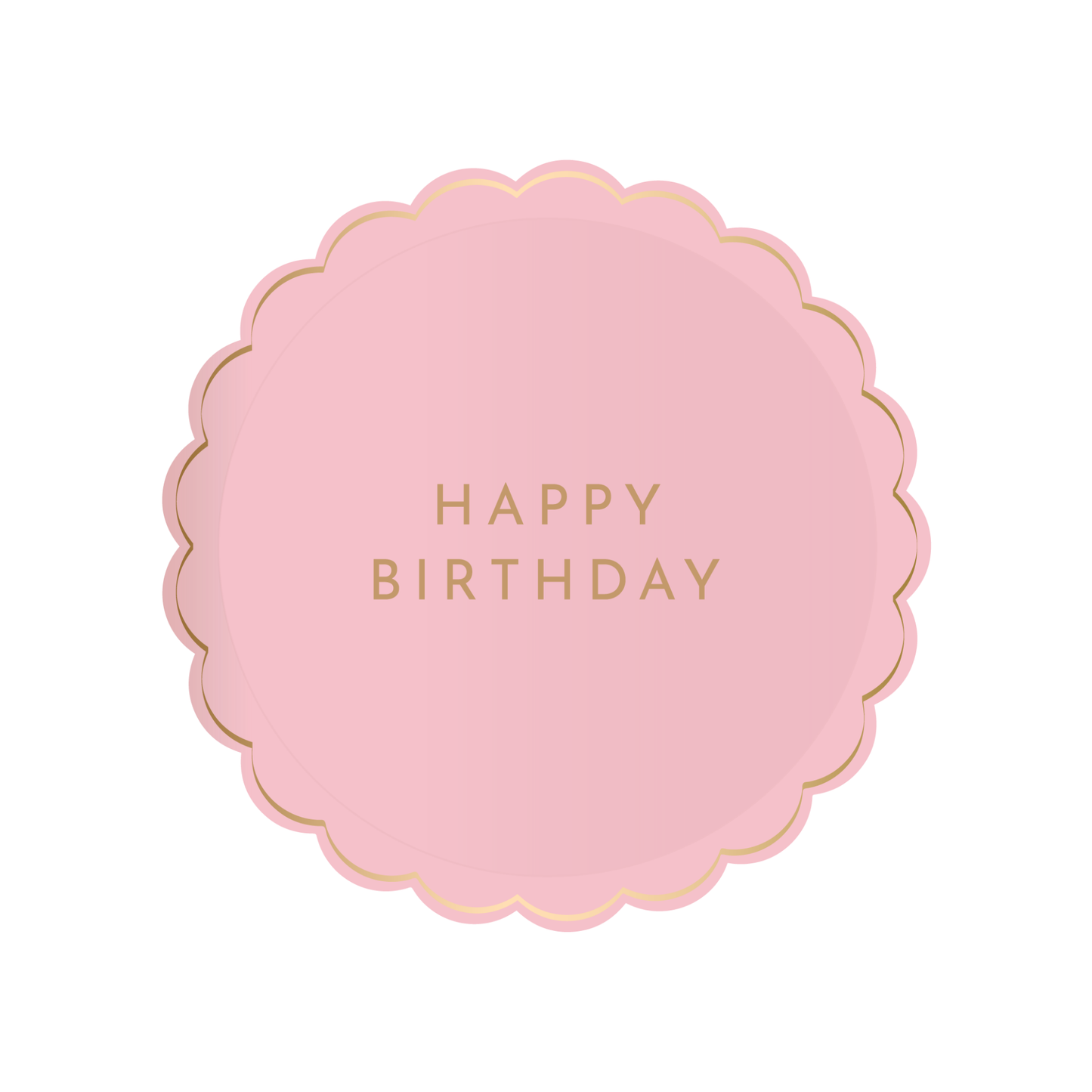 PETAL PINK SIGNATURE HAPPY BIRTHDAY SMALL PLATE
