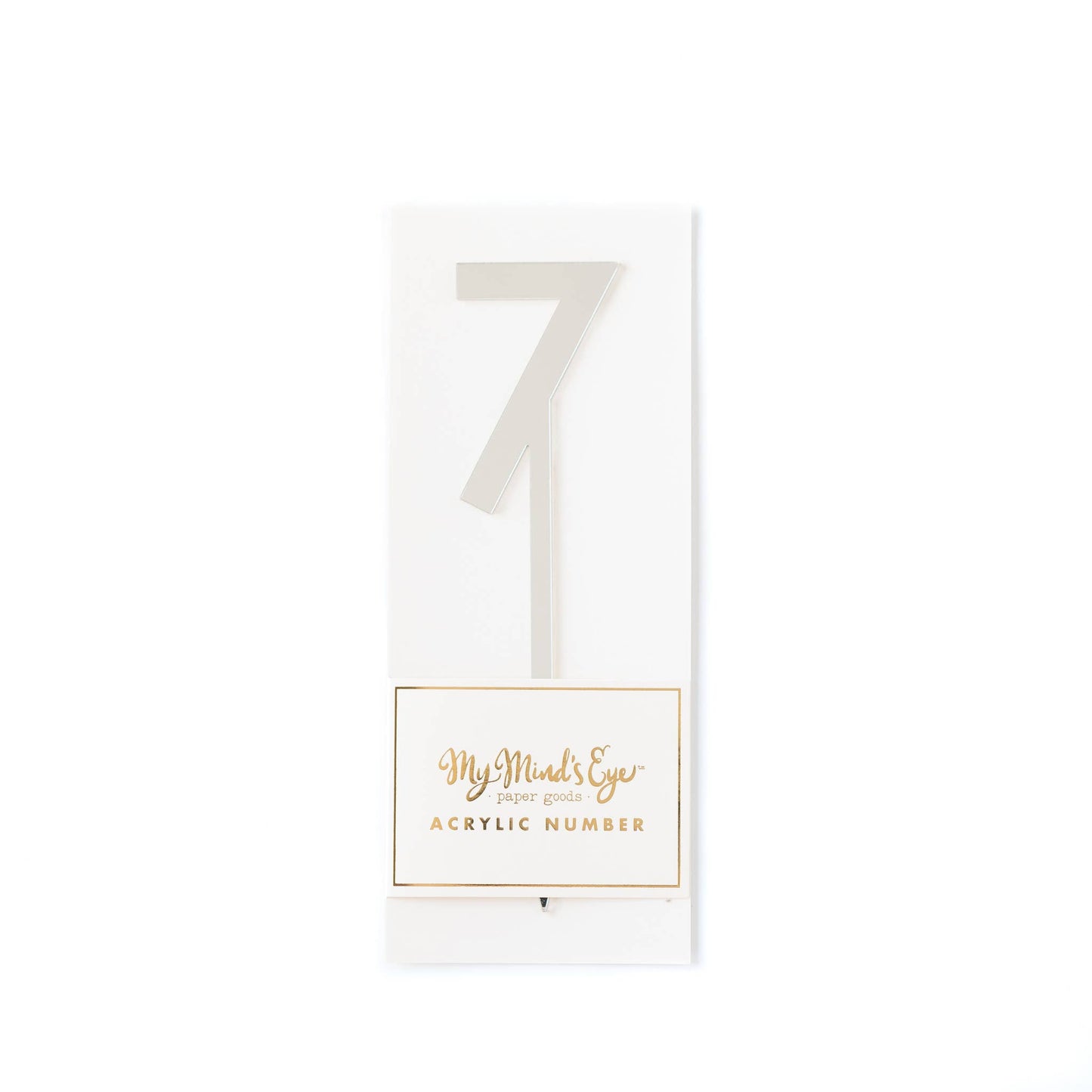 Silver Acrylic Number 7