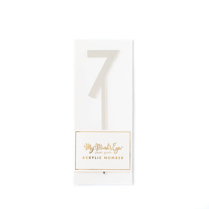 Silver Acrylic Number 7