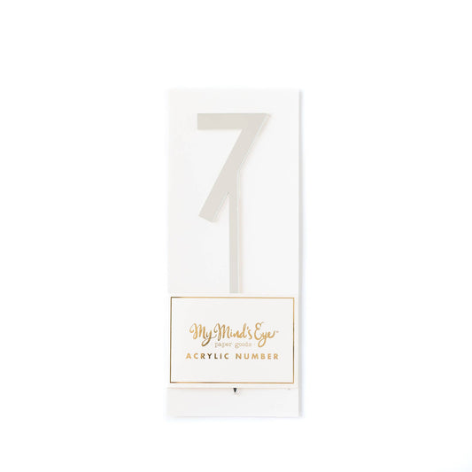 Silver Acrylic Number 7