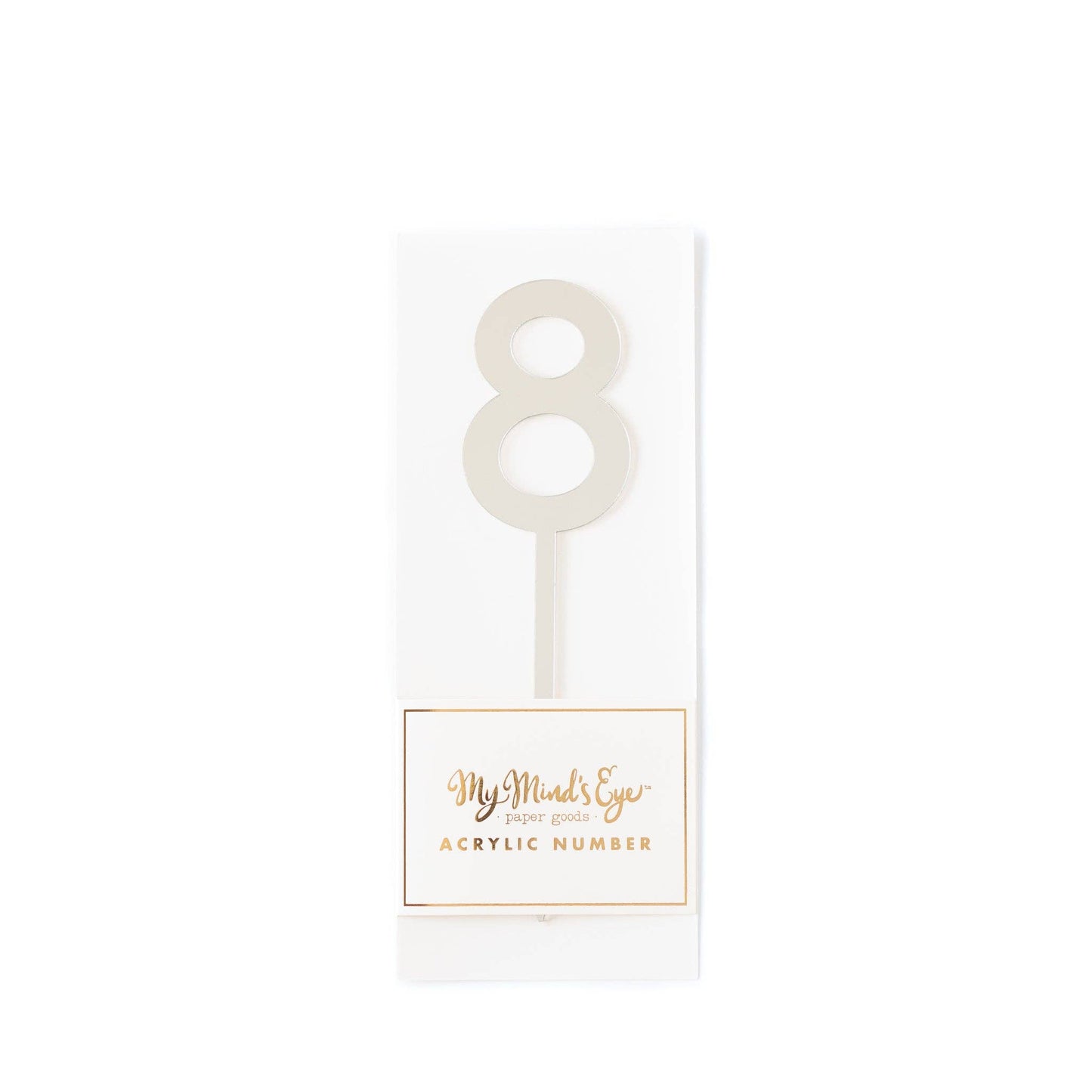 Silver Acrylic Number - 8