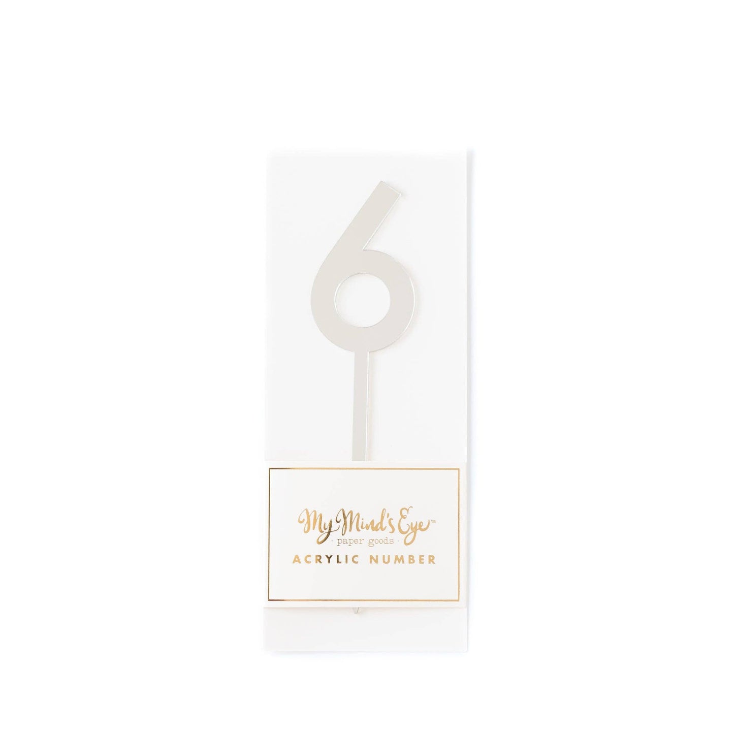 Silver Acrylic Number - 6