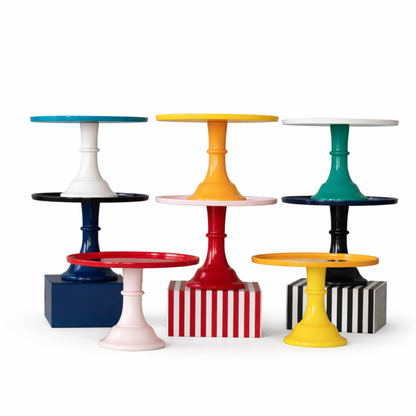 Large Blanc White Pedestal Melamine Cake Stand, 11.5 in.