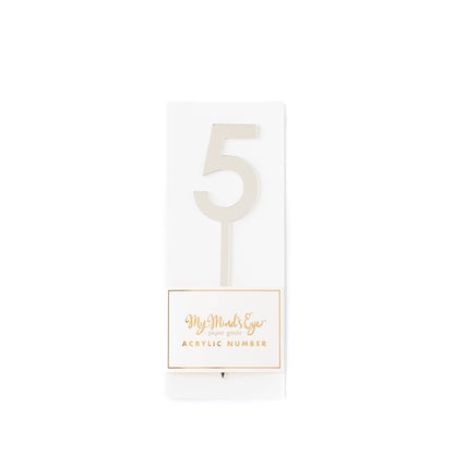 Silver Acrylic Number 5