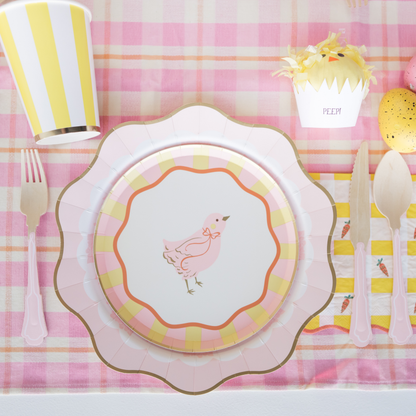 SOLEIL YELLOW CABANA STRIPE CUPS Bonjour Fête