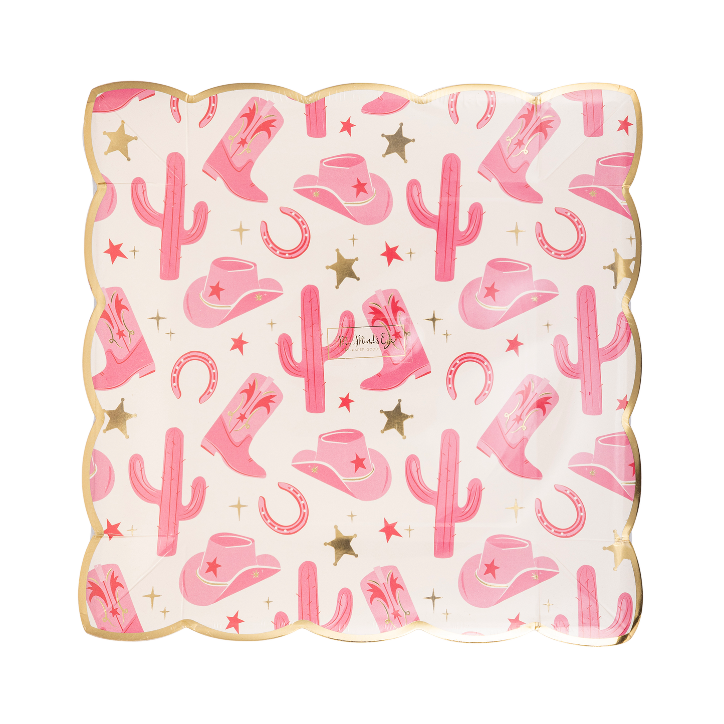 Cowgirl Cactus Pattern Dinner Plate