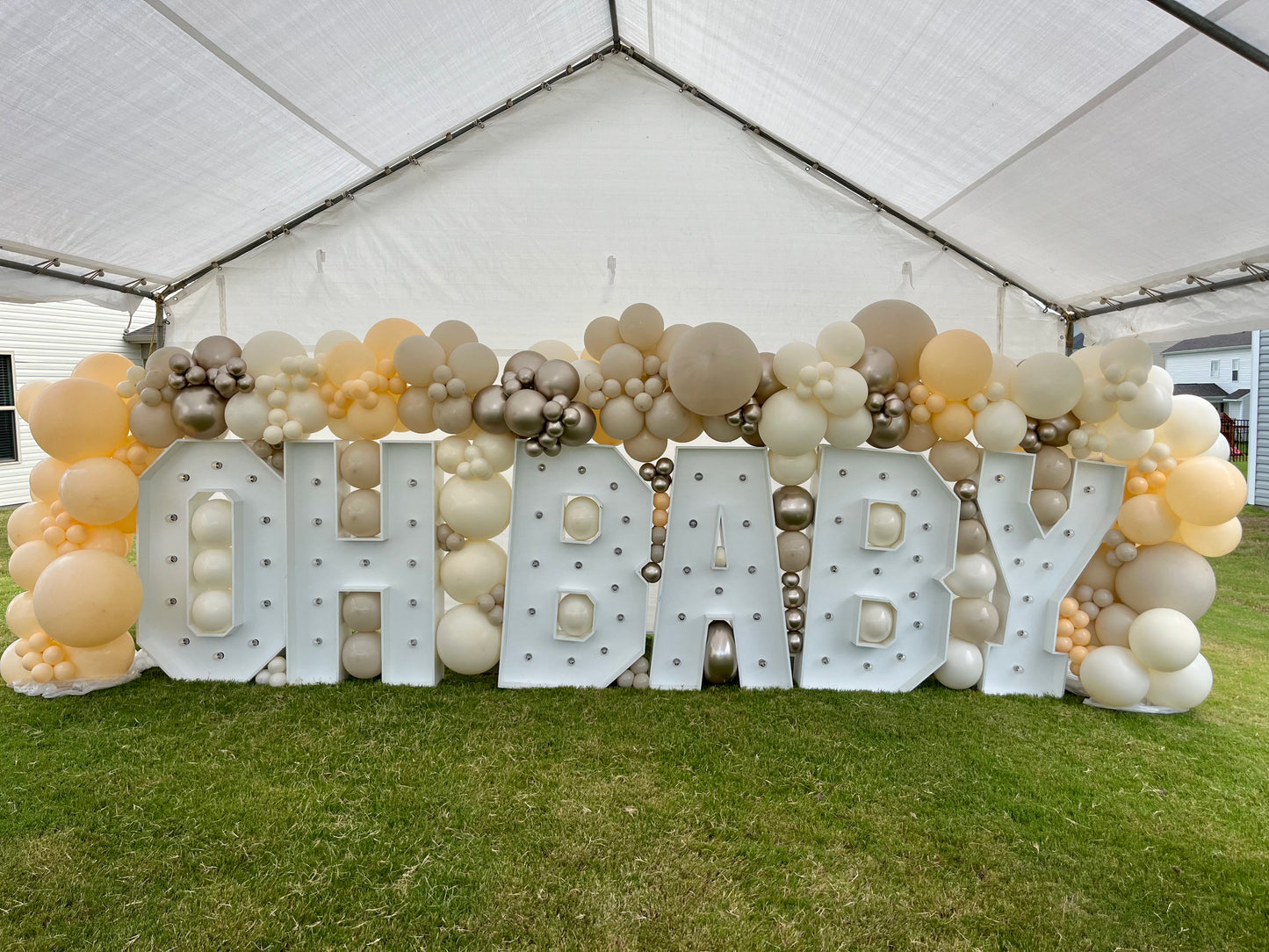 Balloons on Marquee Letters